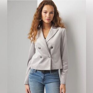 WHBM Cropped Velvet Blazer- NWT